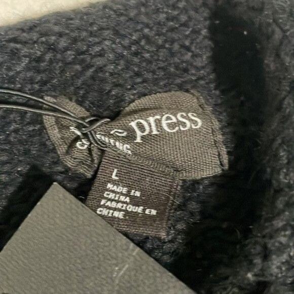 Free Press Clothing Black Mock Neck Pullover Sweater NWT Large - Picture 7 of 9